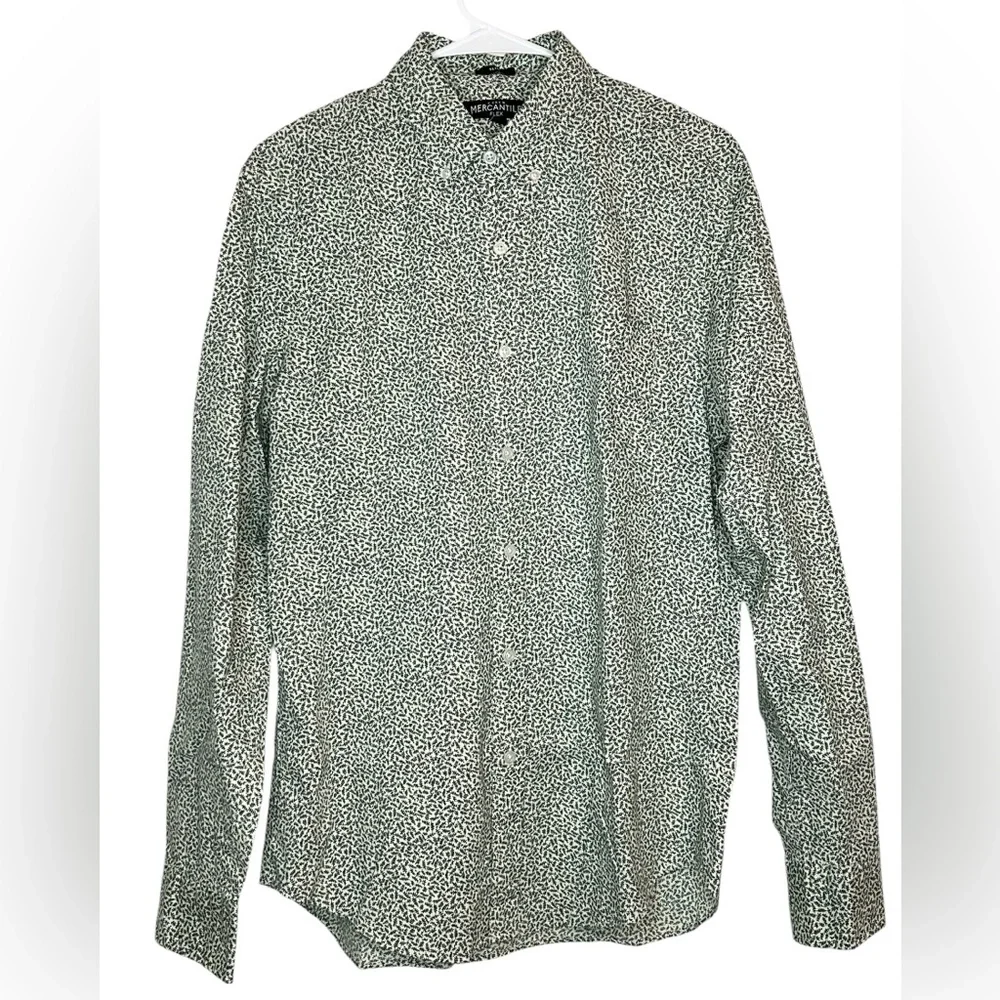 J.‎ Crew Mercantile Men’s Sage Green Casual Button Down Shirt with Slim Flex